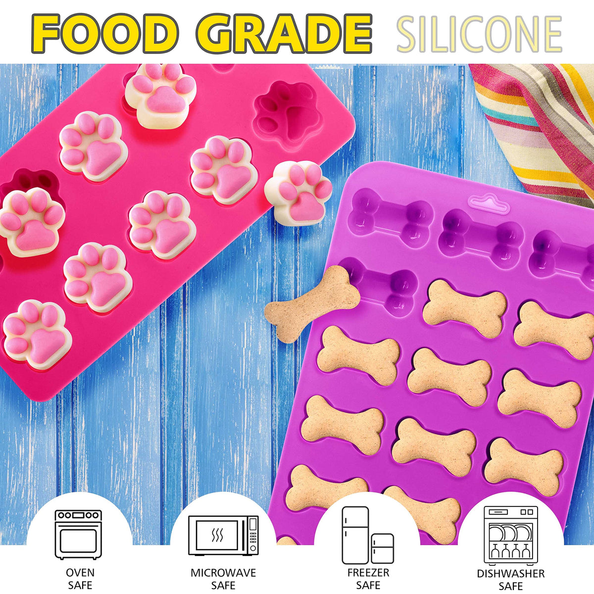 Anaeat non-stick silicone mold for effortless release and cleanup.