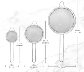 Anas 4.7-inch fine mesh strainer for versatile rice, quinoa, and spice sifting