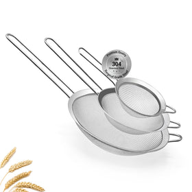 Anas 7-inch fine mesh strainer set for precise tea and pasta draining