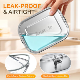 Silicone ring around the Anatole lid enhances seal and freshness during travel.