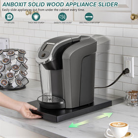 ANBOXIT appliance slider side view highlights sturdy pine construction for heavy loads