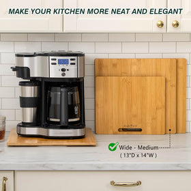ANBOXIT bamboo appliance slider three-layer construction adds strength and stability