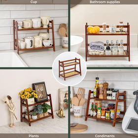 ANBOXIT multi-use organizer can also serve as a small plant stand.