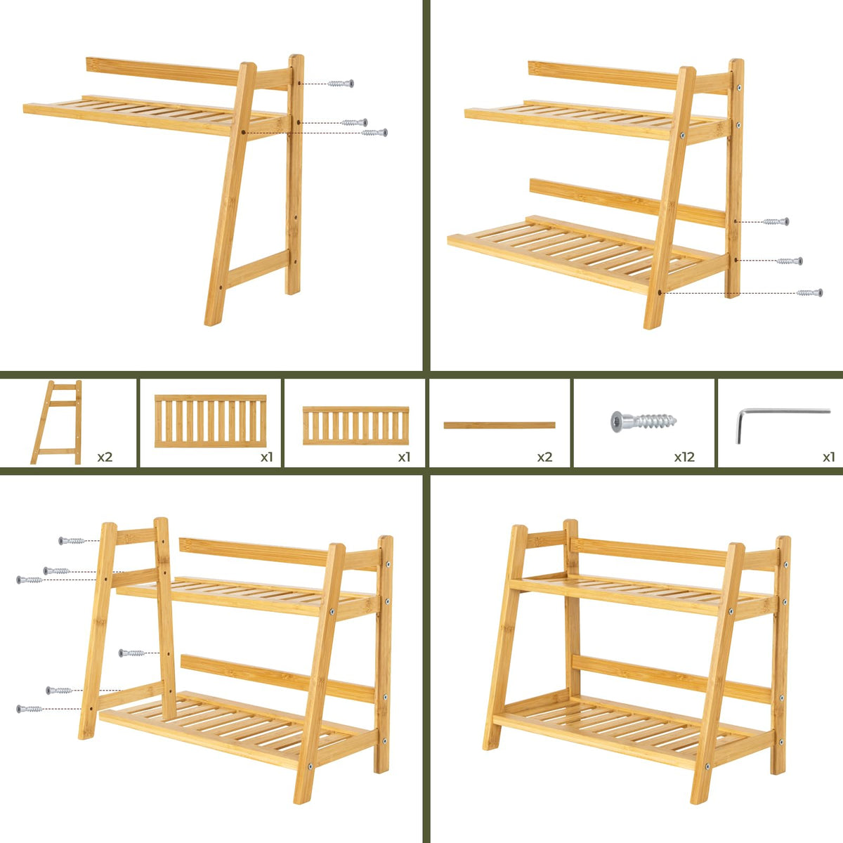 ANBOXIT multifunctional kitchen shelf supports small plants, mugs, and condiments alike