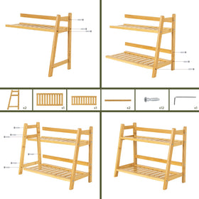 ANBOXIT multifunctional kitchen shelf supports small plants, mugs, and condiments alike