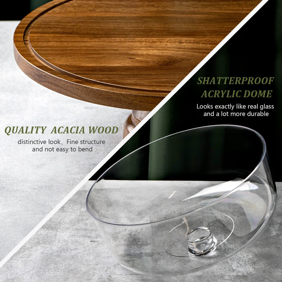 ANBOXIT removable pedestal foot enables versatile serving as tray or stand
