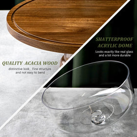 ANBOXIT removable pedestal foot enables versatile serving as tray or stand