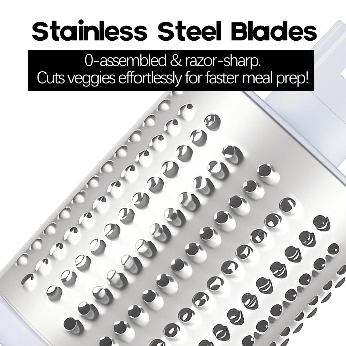 ANCEVSK easy-turn handle speeds prep for cheese and vegetables