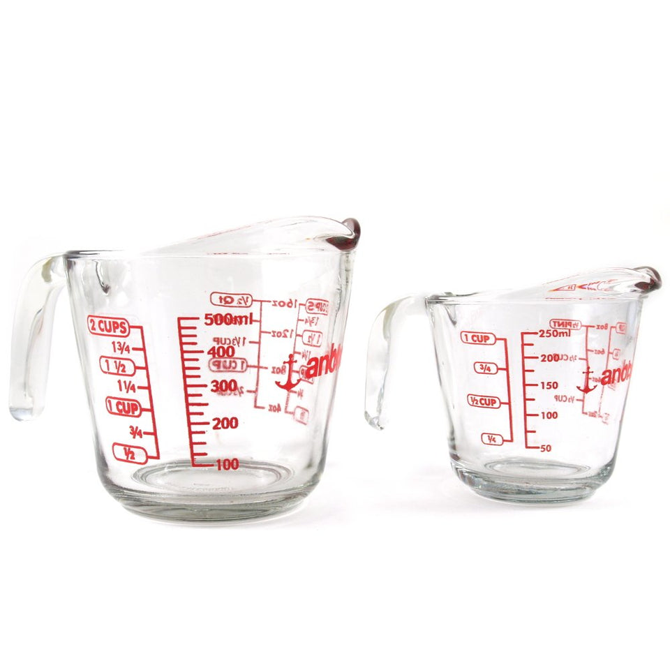 Anchor Hocking 1-2 cup glass measuring cups for precise kitchen measurements