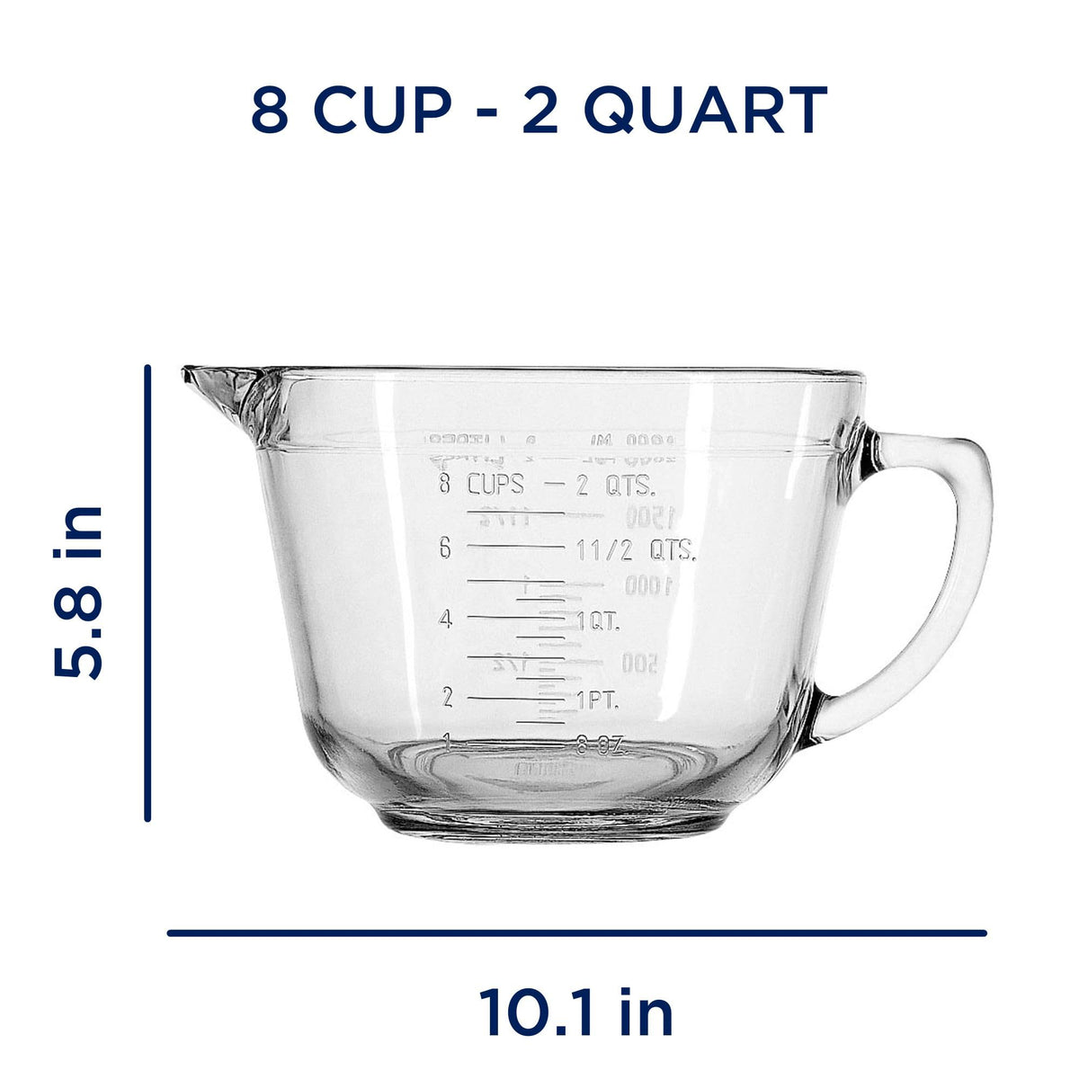 Anchor Hocking tempered glass batter bowl designed for durability in busy kitchens.