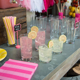 Clear Anchor Hocking glass highlighting drink color, suitable for formal or casual settings.