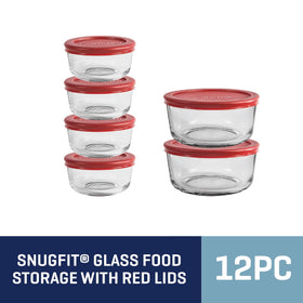 Anchor Hocking glass storage set stacks neatly and resists stains and odors