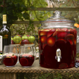 Thick-walled Heritage Hill glass ensures sturdy counter placement.