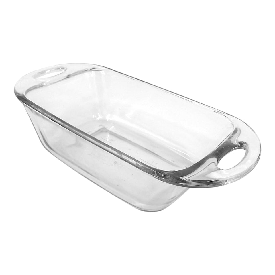 Anchor Hocking loaf dish with ovenproof glass for even baking.
