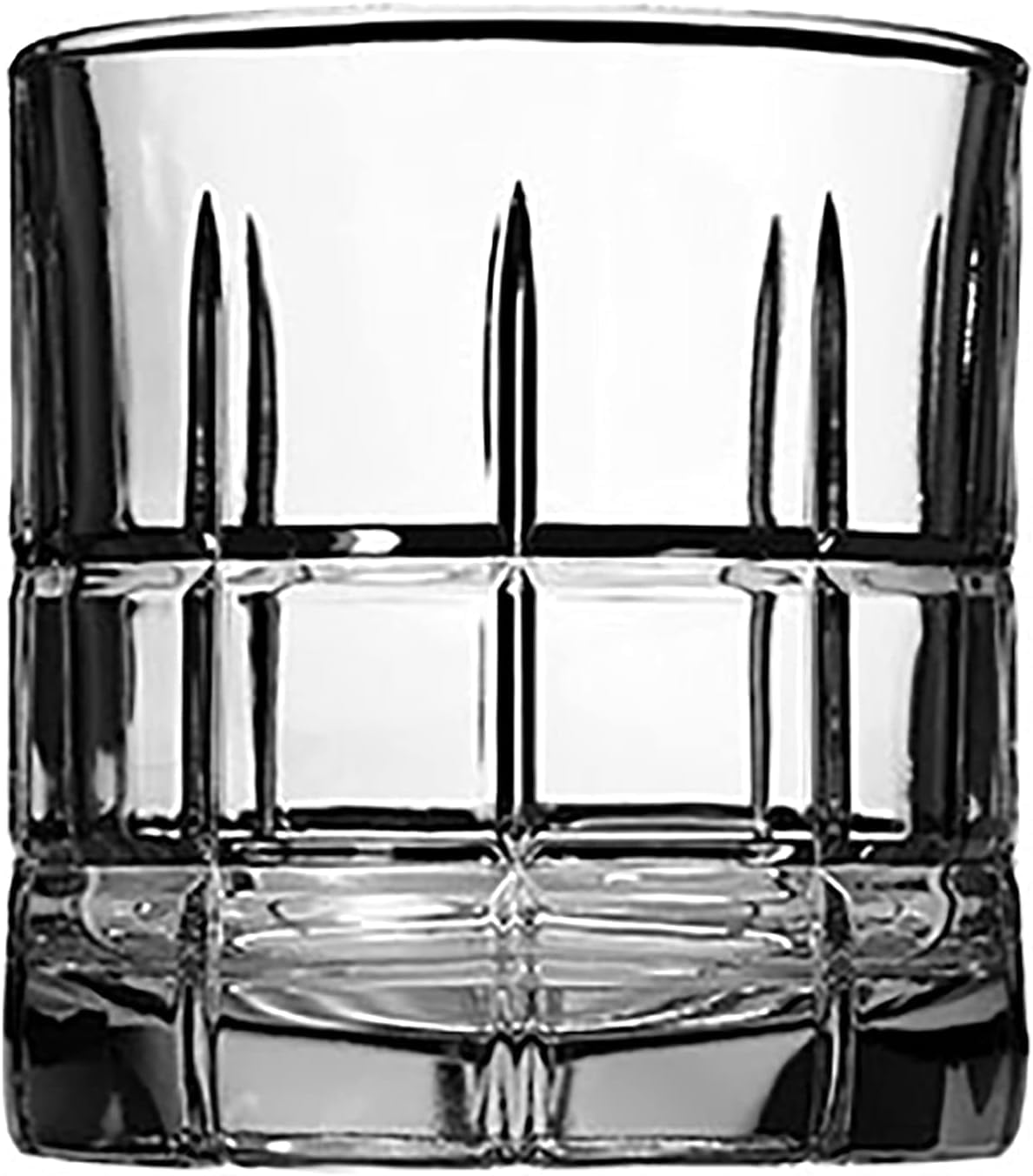 Anchor Hocking Manchester grid-design glass for durable, classic look