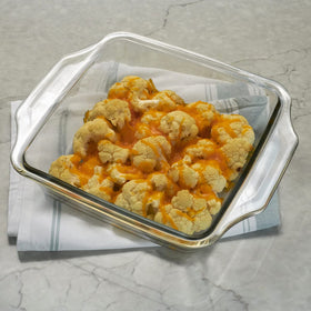Anchor Hocking bakeware shown in kitchen-ready microwave and fridge environments.