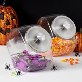 Anchor Hocking Penny Candy Jar thick-walled design for durability on counters.
