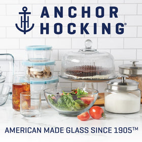 Anchor Hocking SnugFit lids demonstrate secure sealing and dishwasher-safe convenience