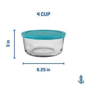 Anchor Hocking SnugFit 4-cup container ready for meal prep and transport