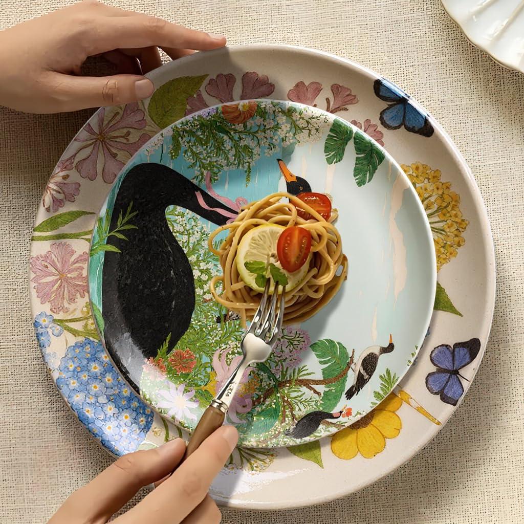 ANCYDPMI colorful-pattern plates brighten tables and elevate casual gatherings.
