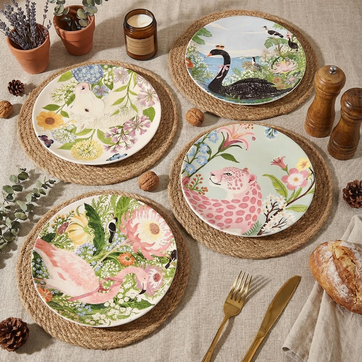 ANCYDPMI plates work well on shelves or walls as decorative art.