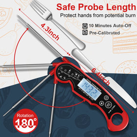 Andaxin meat thermometer lock and calibration enable consistent readings.