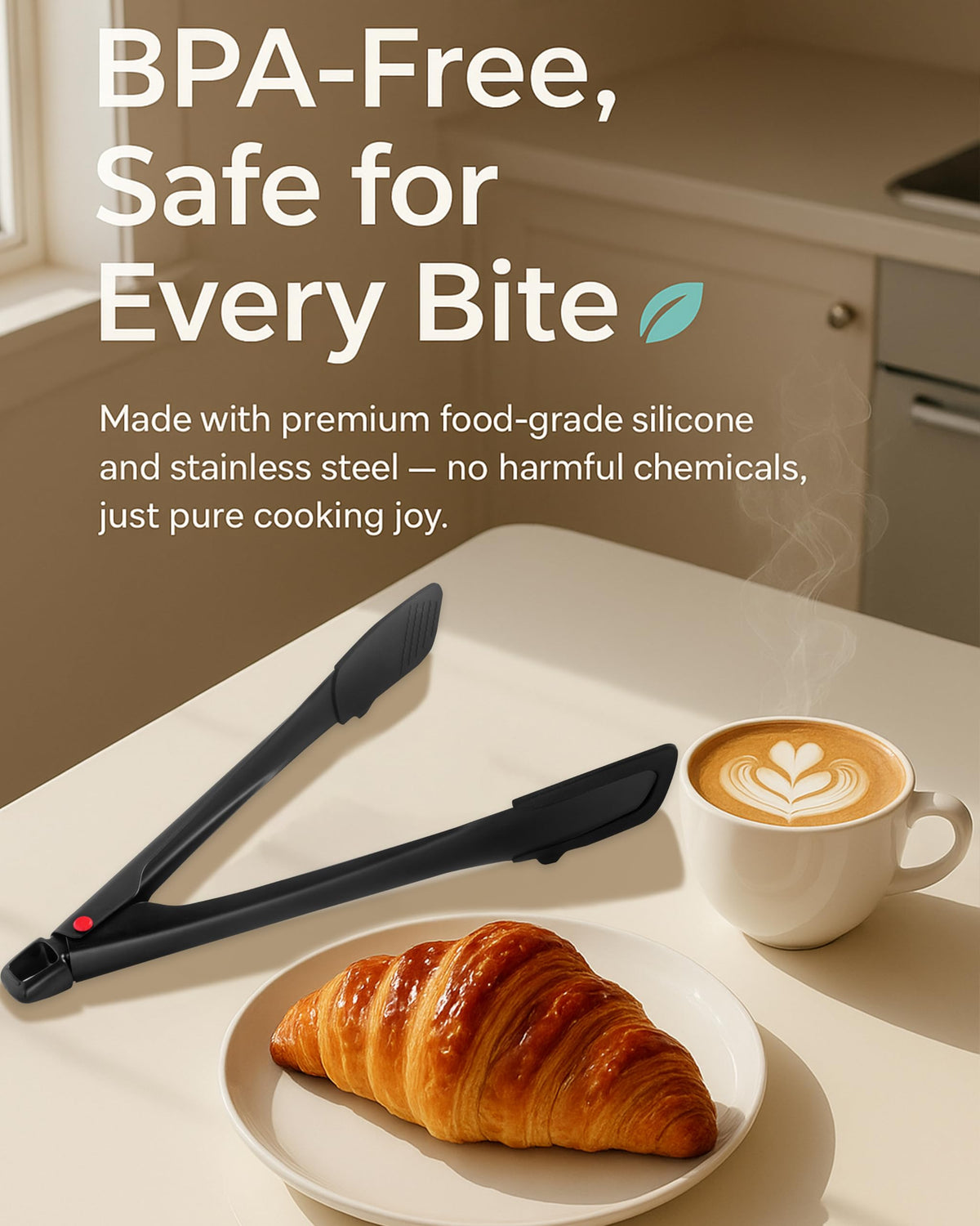ANDGELOO BPA-free silicone heads protect food quality during cooking