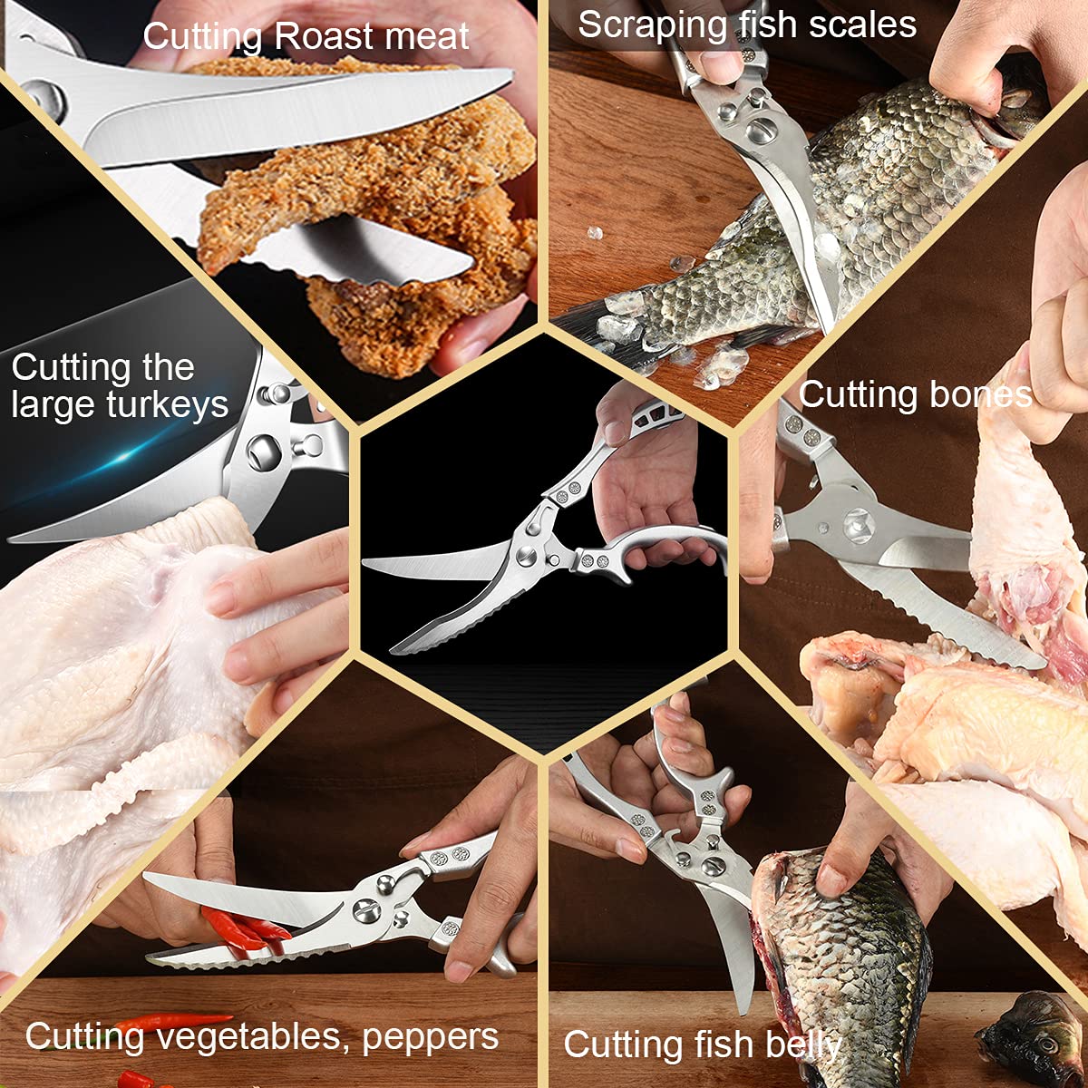ANDONG extended ergonomic handles provide a secure, non-slip grip.