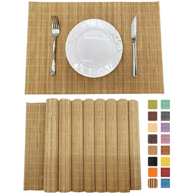 Andstar bamboo placemats set adds natural texture while protecting your table from heat and spills.