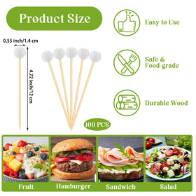 Aneco golf ball design picks add thematic flair to food presentation.