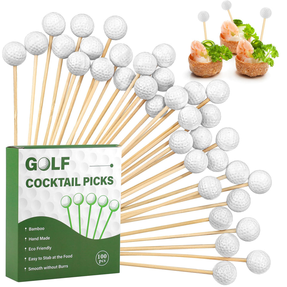 Aneco golf cocktail picks 4.72-inch elevate appetizers with a sporty presentation.