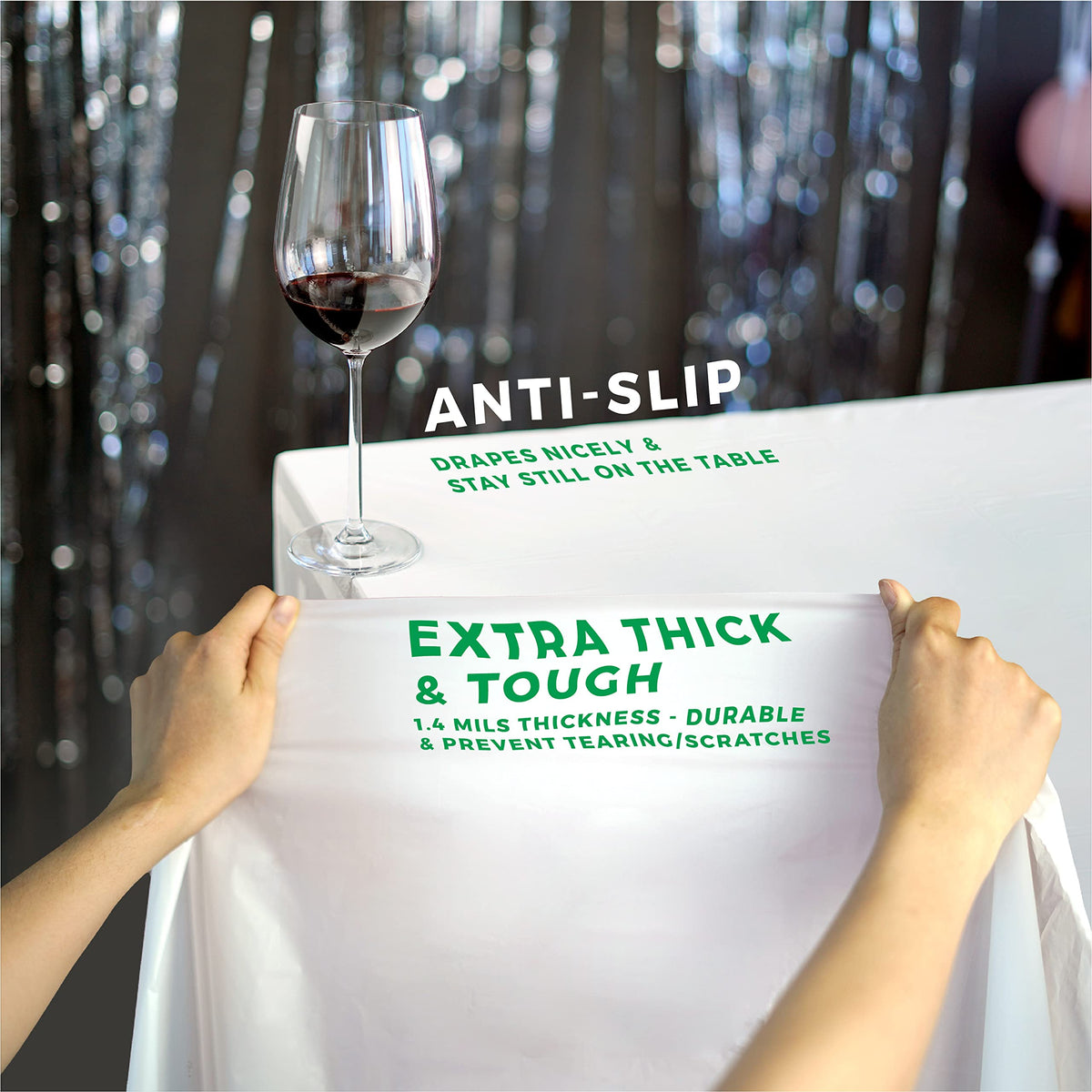 ANECO rectangle tablecloth 100% compostable materials.