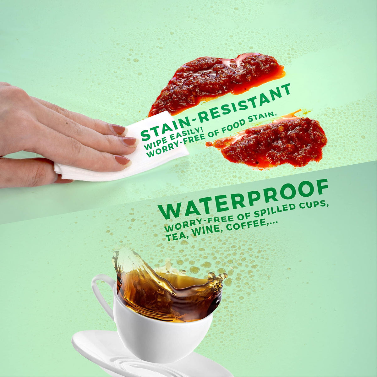 ANECO three-pack of disposable tablecloths provides ample coverage for events.