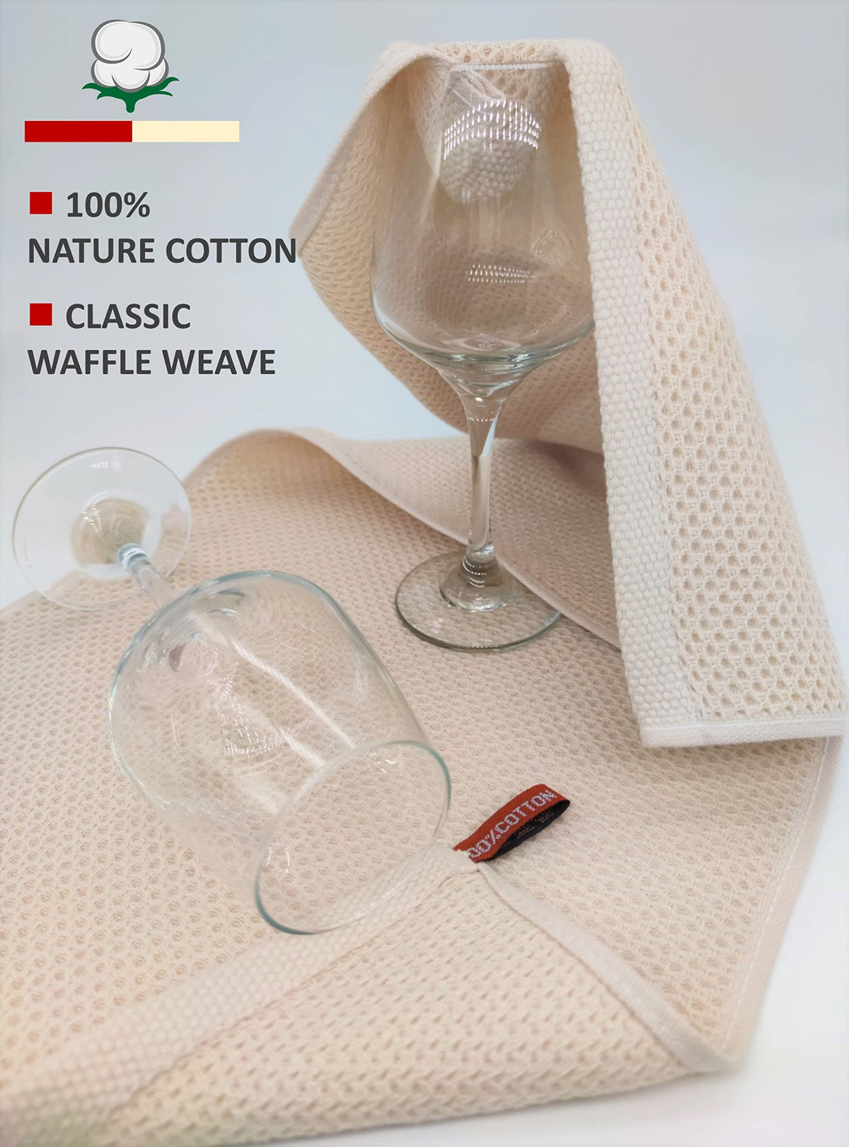 ANEWAY dark grey towel shows absorbent waffle weave ideal for spills.