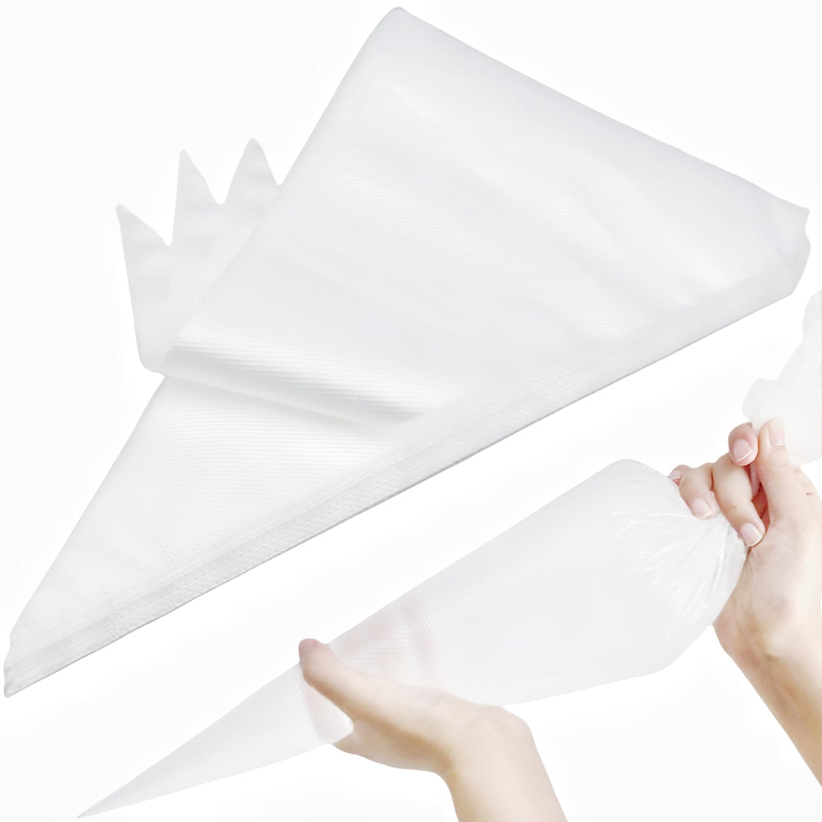 ANEWONDER 24-inch piping bags show 2.5 liter capacity for large icing batches.