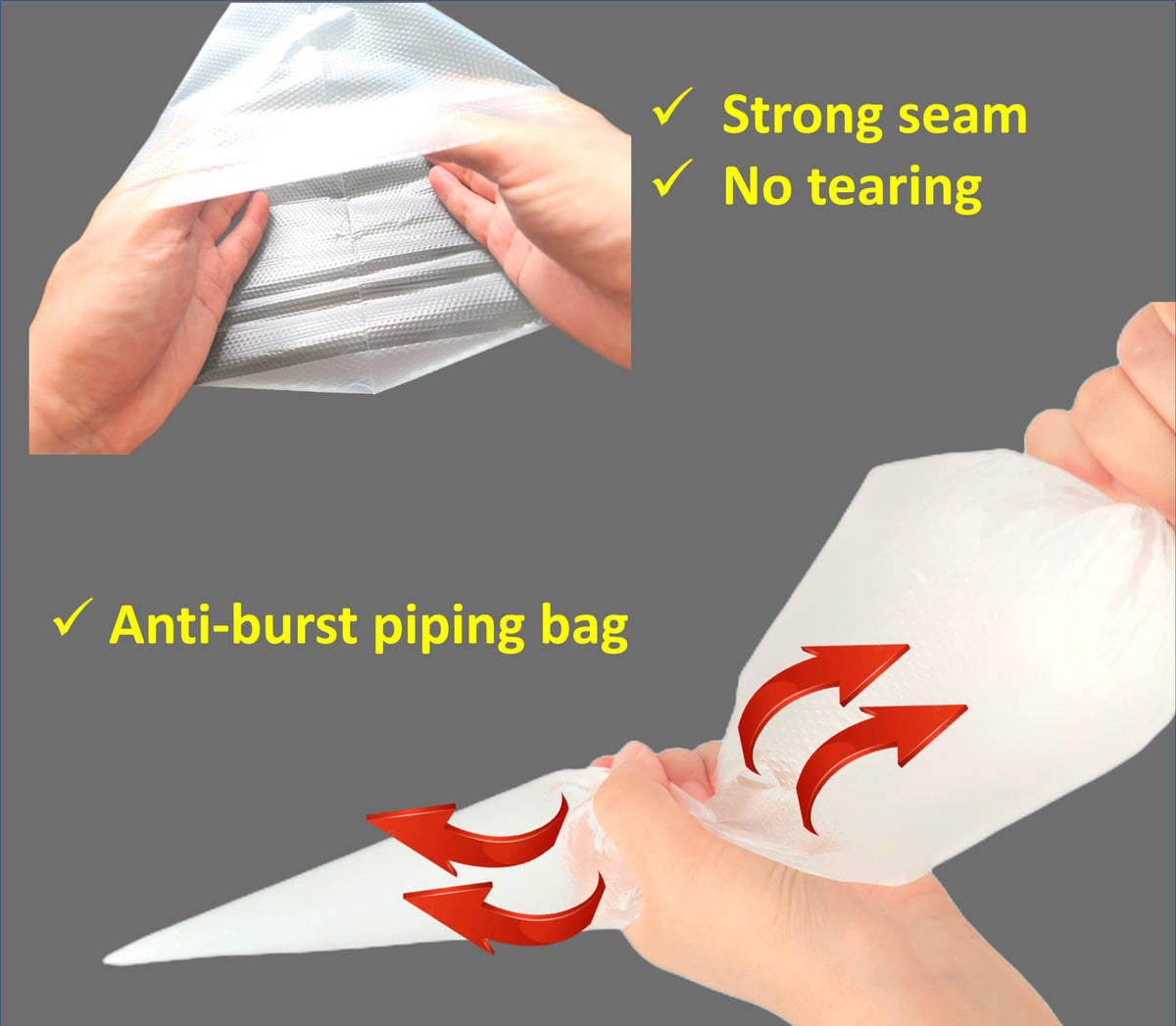 ANEWONDER disposable piping bags for quick cleanup after decorating sessions.