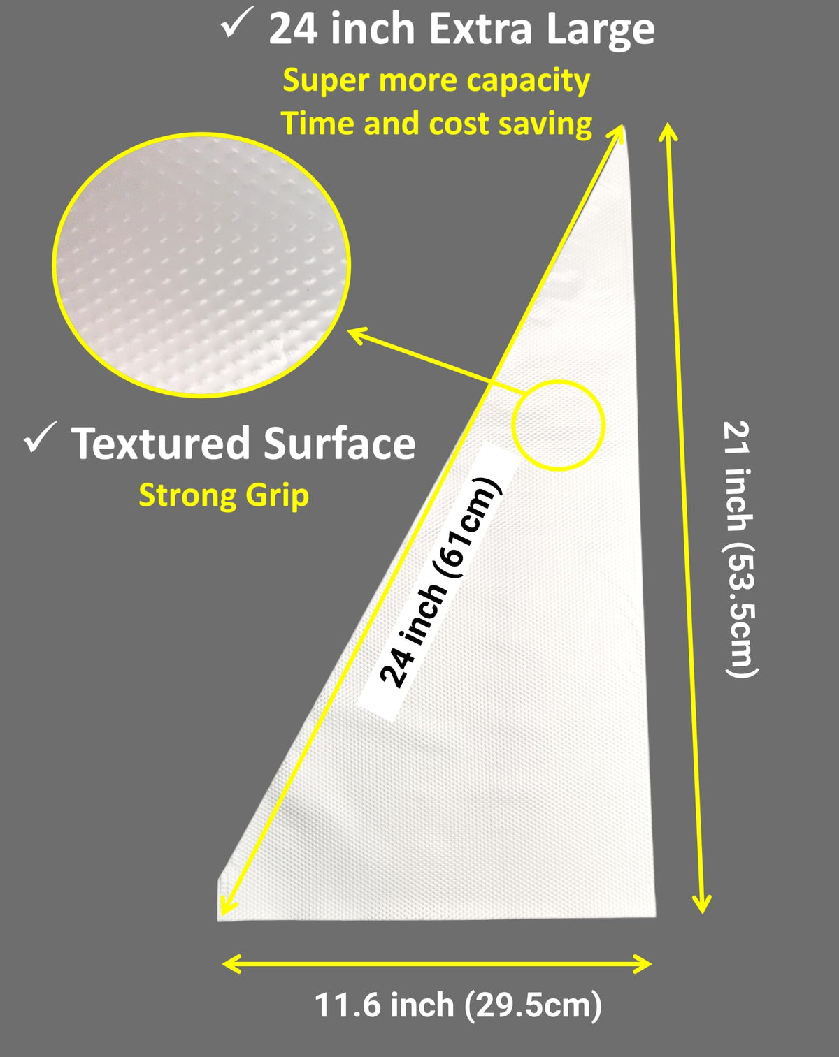 ANEWONDER textured grip piping bags provide secure handling during decoration.