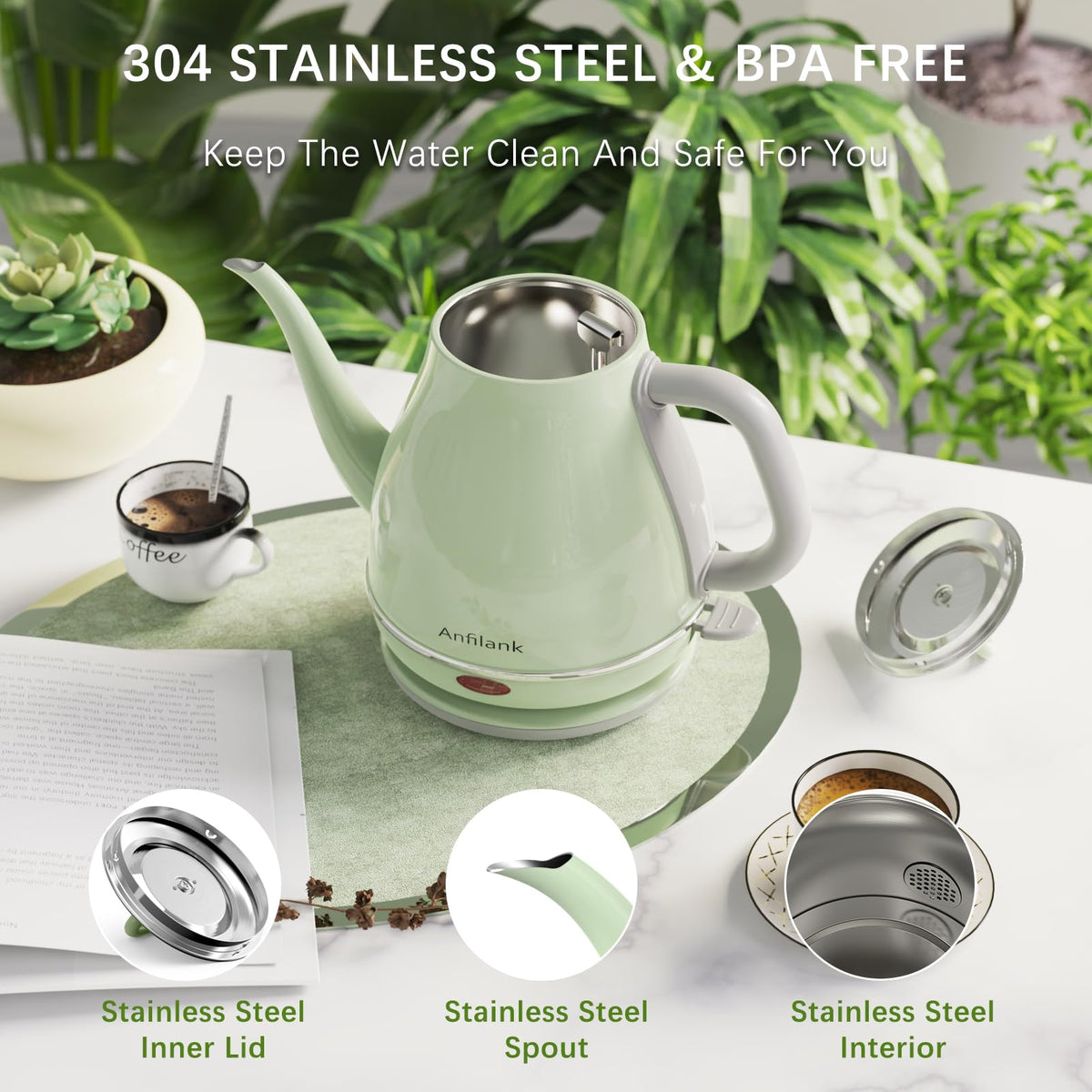 Anfilank stainless steel body close-up showing durable construction