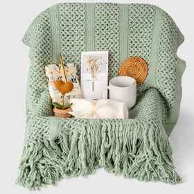 Anforsun fuzzy socks and daisy notebook support cozy on-the-go moments.