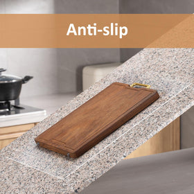 Angadona multipurpose mat used as table and desk protector near kitchen prep area.