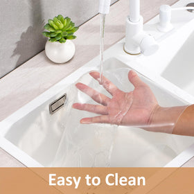 Angadona see-through mat keeps countertop patterns visible while guarding against stains.