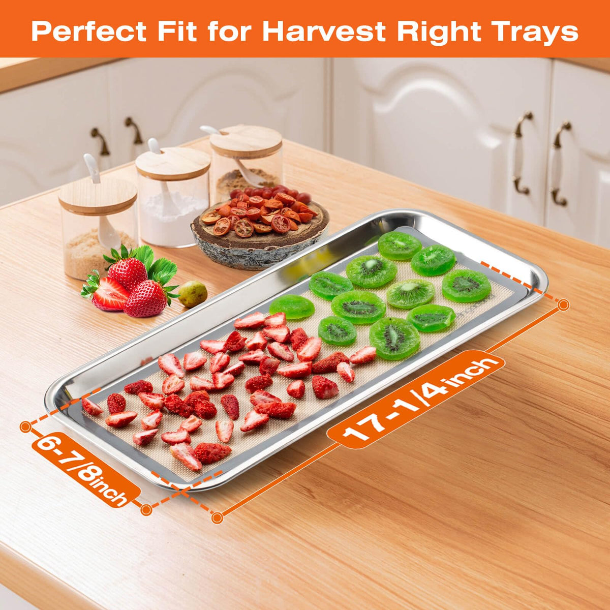 Angadona mats simplify preparation and cleanup after freeze-drying.
