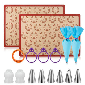 Angadona Macaron mats top view shows nonstick surface for easy release.