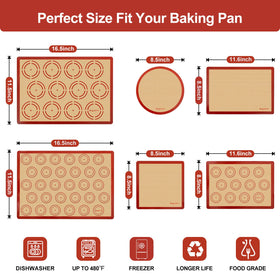 Angadona easy-clean silicone baking mat after use