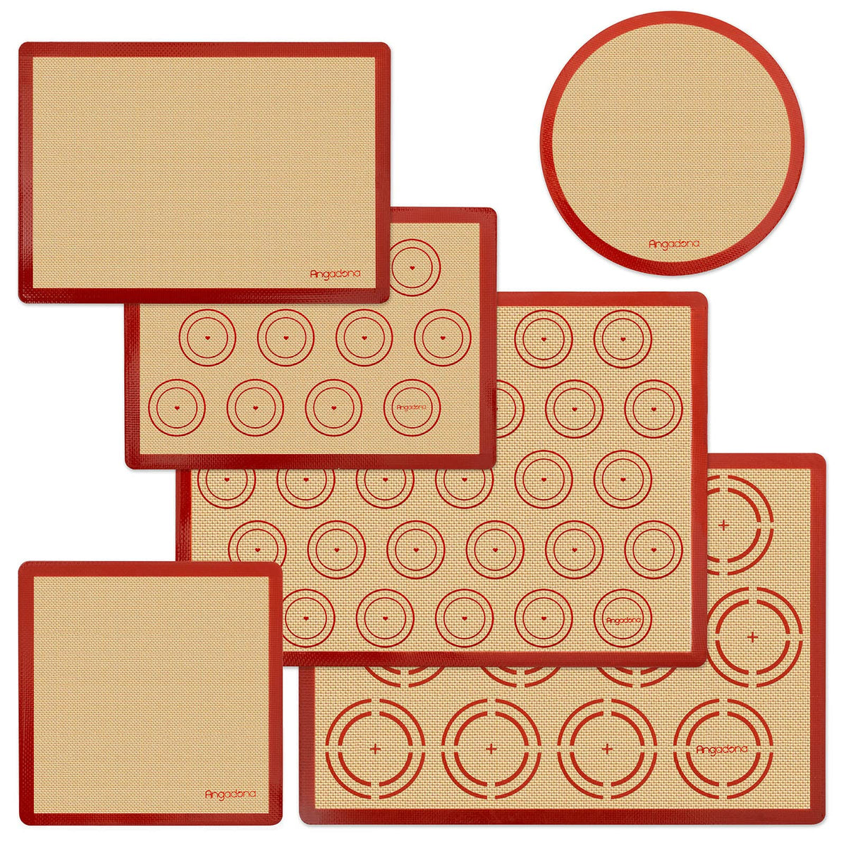 Angadona silicone baking mat half-sheet in use for easy release and versatile baking