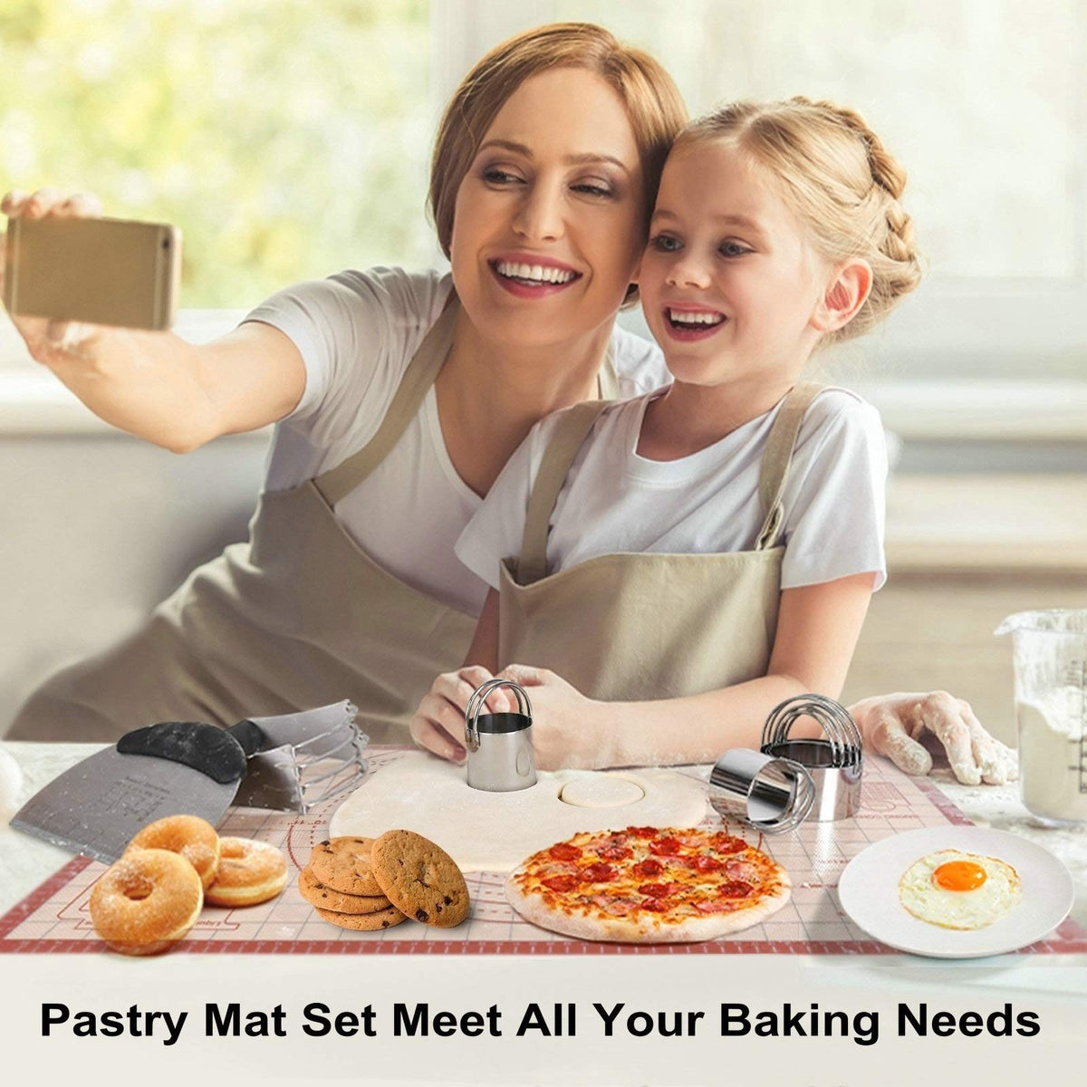 Angadona silicone pastry mat resists sticking and is easy to clean.