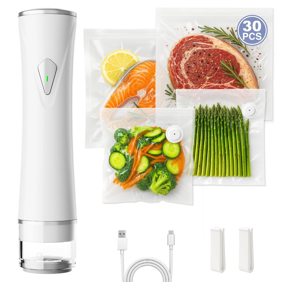 ANGDAOBIA compact vacuum sealer front view showing portable cordless design