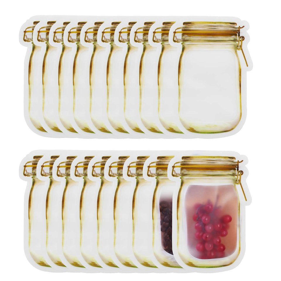 anGrace mason jar bags yellow 8oz sealed for airtight freshness