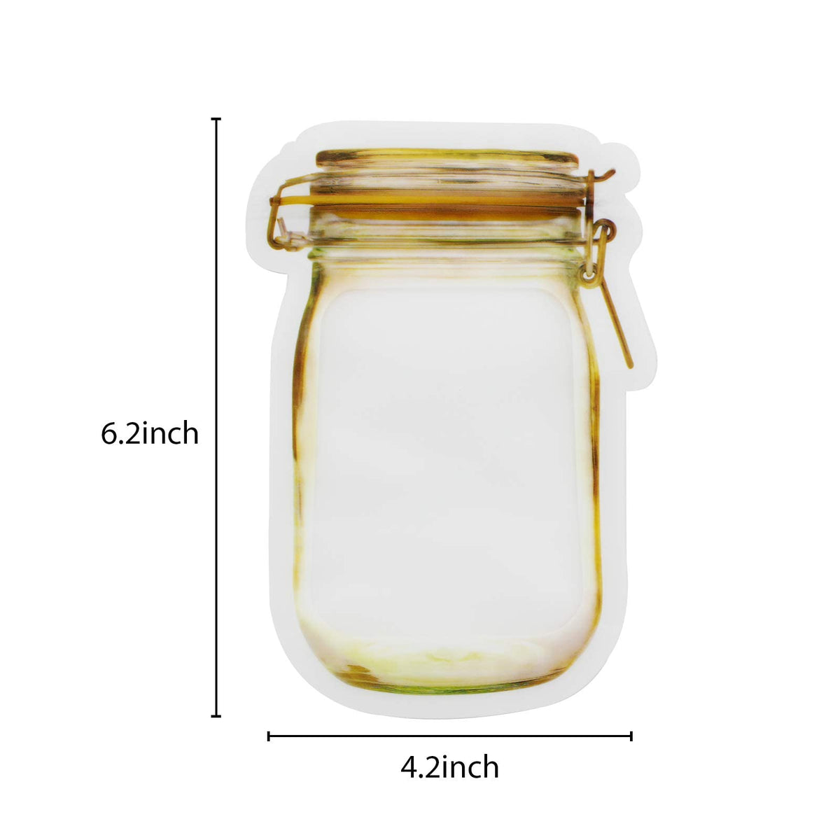anGrace mason jar bags yellow airtight zip lock for leak proof storage