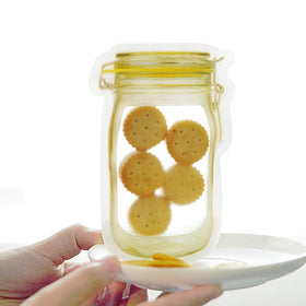 anGrace mason jar bags yellow in freezer storage for organization